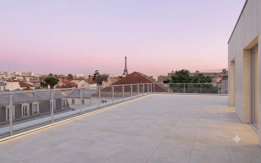 **RARE T5 Dernier Étage VUE TOUR EIFFEL avec TERRASSE + PARKINGS proche commodités**