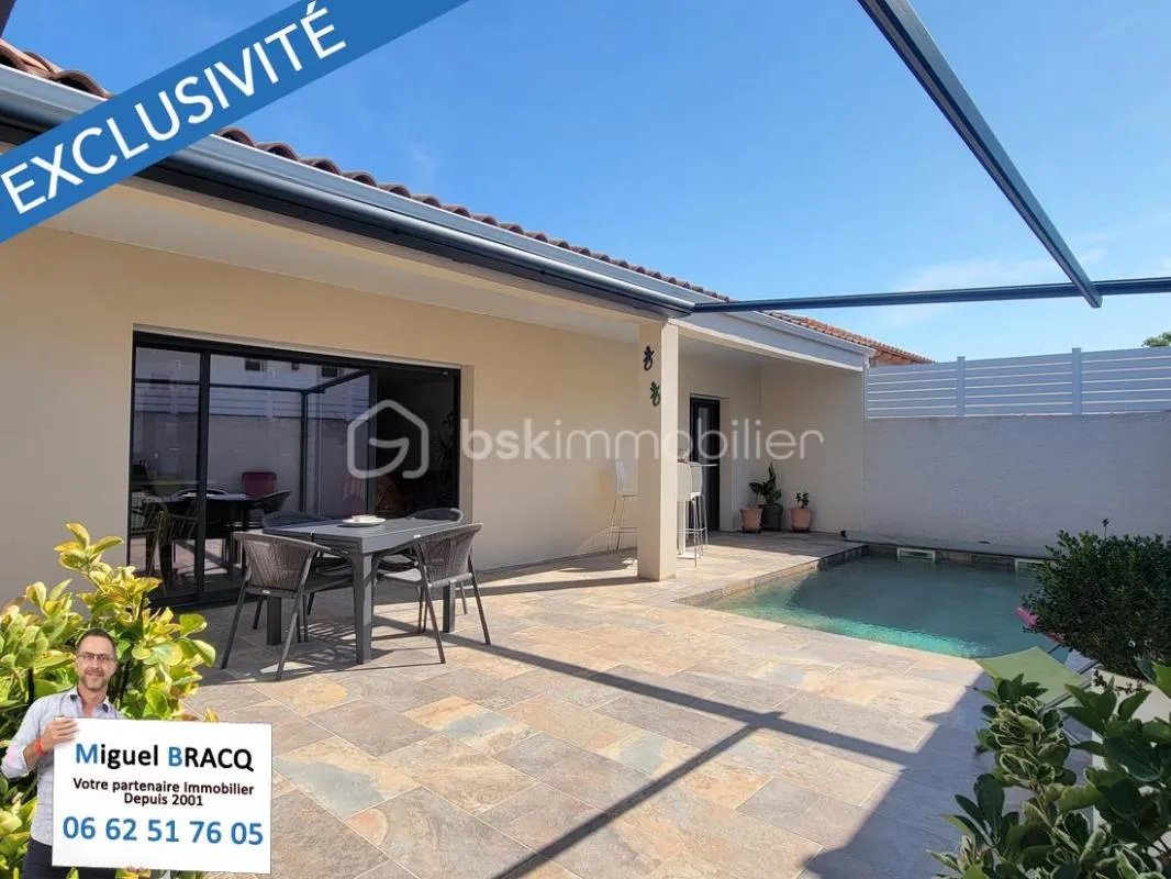 Villa contemporaine F4 de plain-pied avec piscine et grand confort de vie sur Nissan-Lez-Enserune 34440