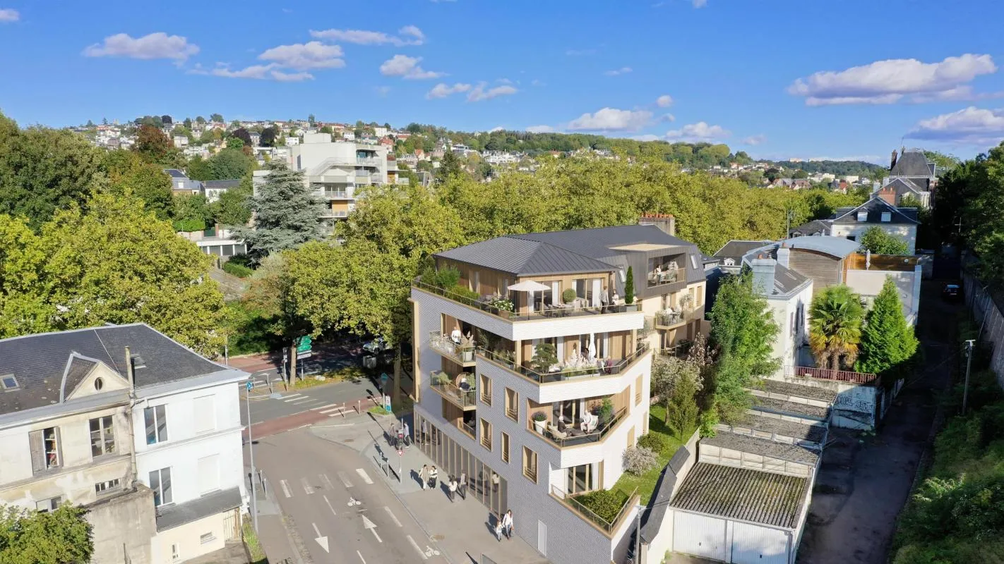T3 75 m² – 4e étage –terrasse et espace végétalisé – Rouen Beauvoisine