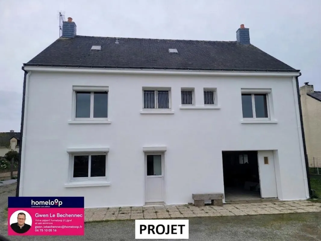 Maison de bourg à Ligné. 2 chambres + 2 possibles, Bureau, Garage