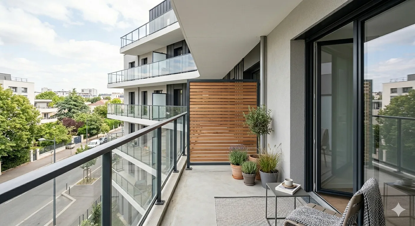 - T3 en ETAGE ELEVÉ au CENTRE-VILLE avec balcon et PARKING -