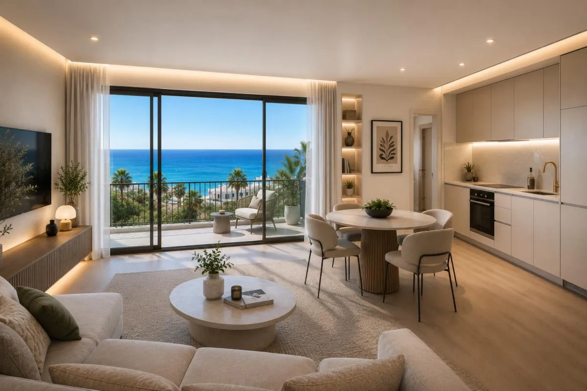 2 pièces avec balcon – À 50 mètres des plages de Juan-les-Pins