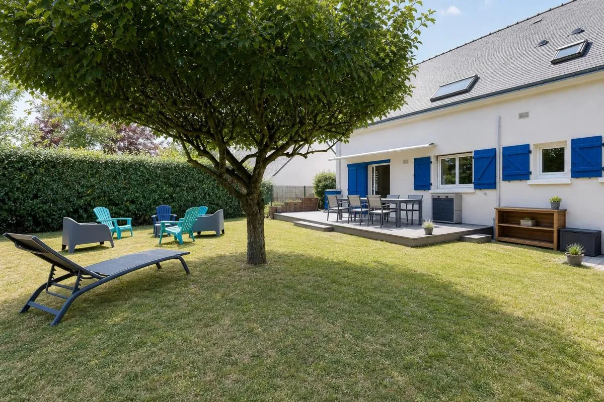 À 400 m de la plage : spacieuse maison familiale avec jardin