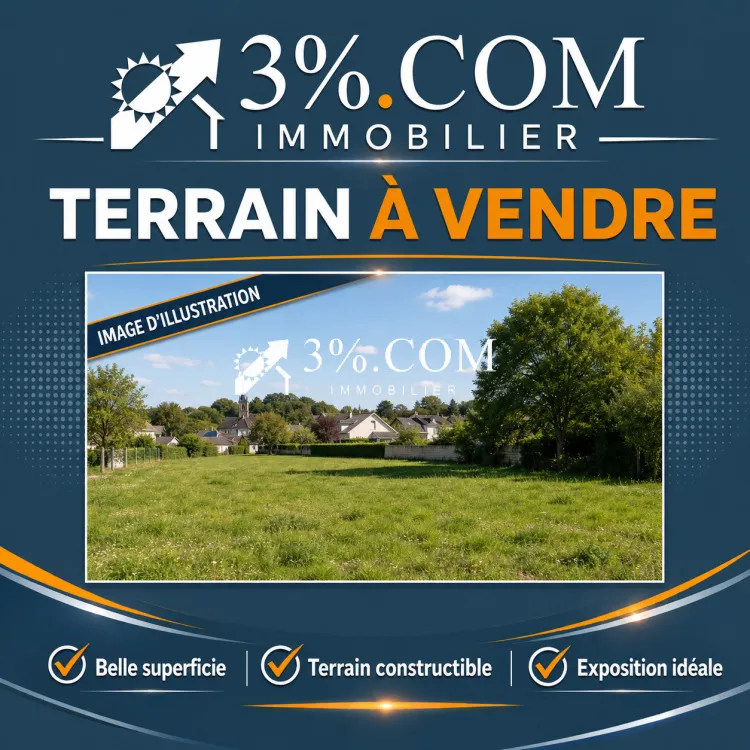 3%COM Beau terrain de 7,60 ares