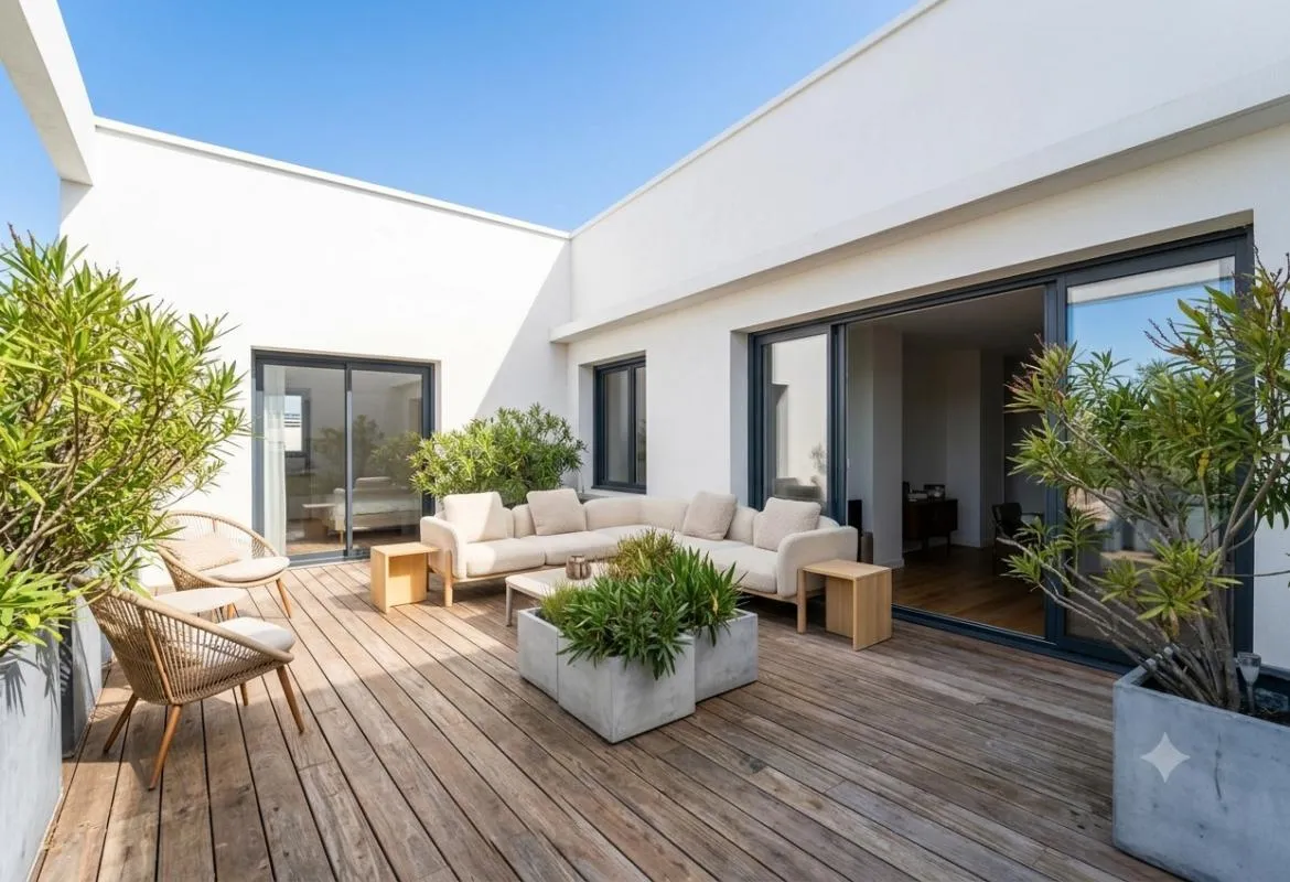 ** LIVRAISON PROCHAINE - 4 PIECES - DERNIER ETAGE - TERRASSE 32m2 - PARKING - Proche RER A
