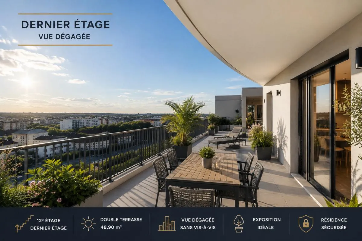 L'HAŸ-LES-ROSES | T4 DUPLEX au DERNIER ÉTAGE avec TERRASSE dans le quartier LALLIER