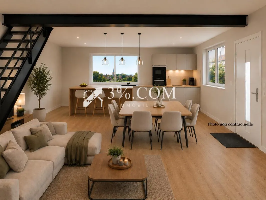 3%.com-- 2 Duplex jardin à ROESCHWOOG