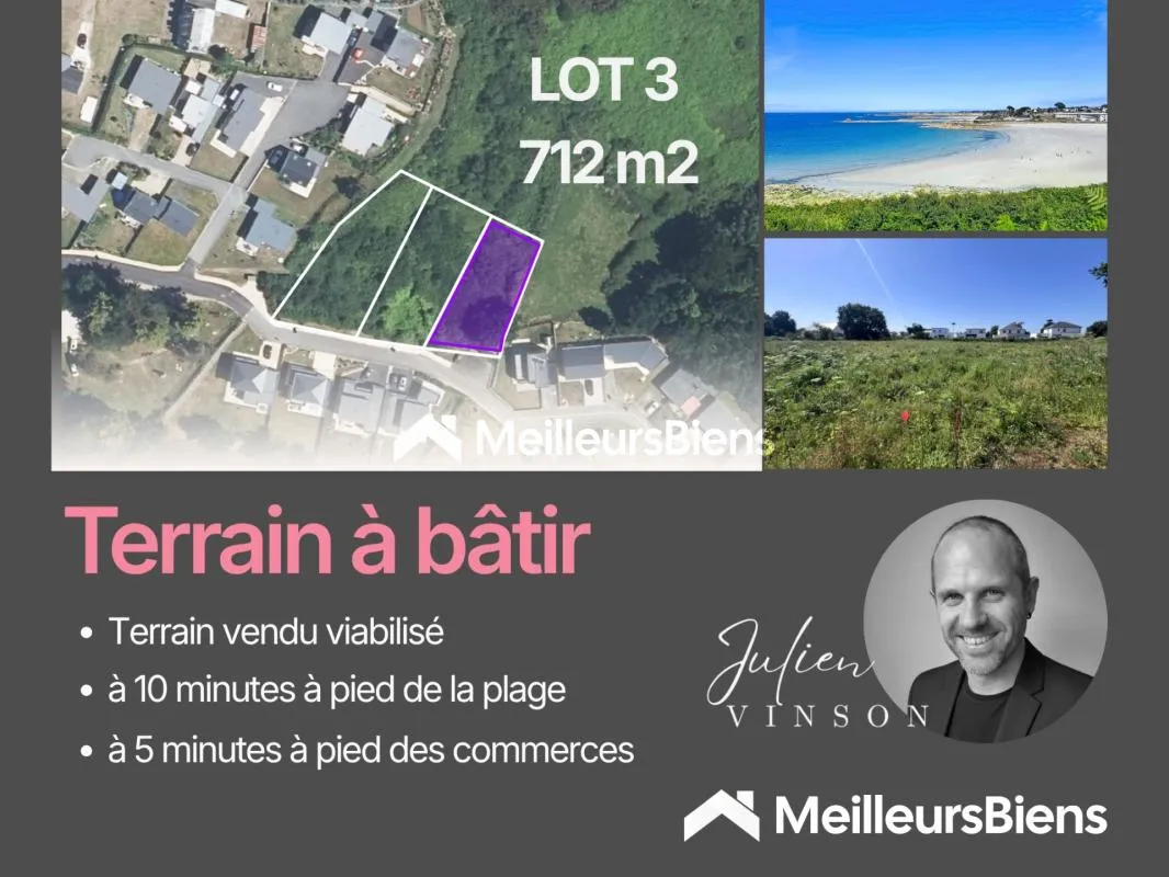 Terrain à bâtir de 712 m² à Trévou-Tréguignec