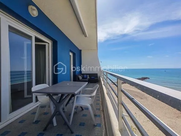 *** Palavas-les-Flots rive gauche Magnifique Appartement traversant vue mer avec terrasse, parking cave et accès privatif à la plage ***