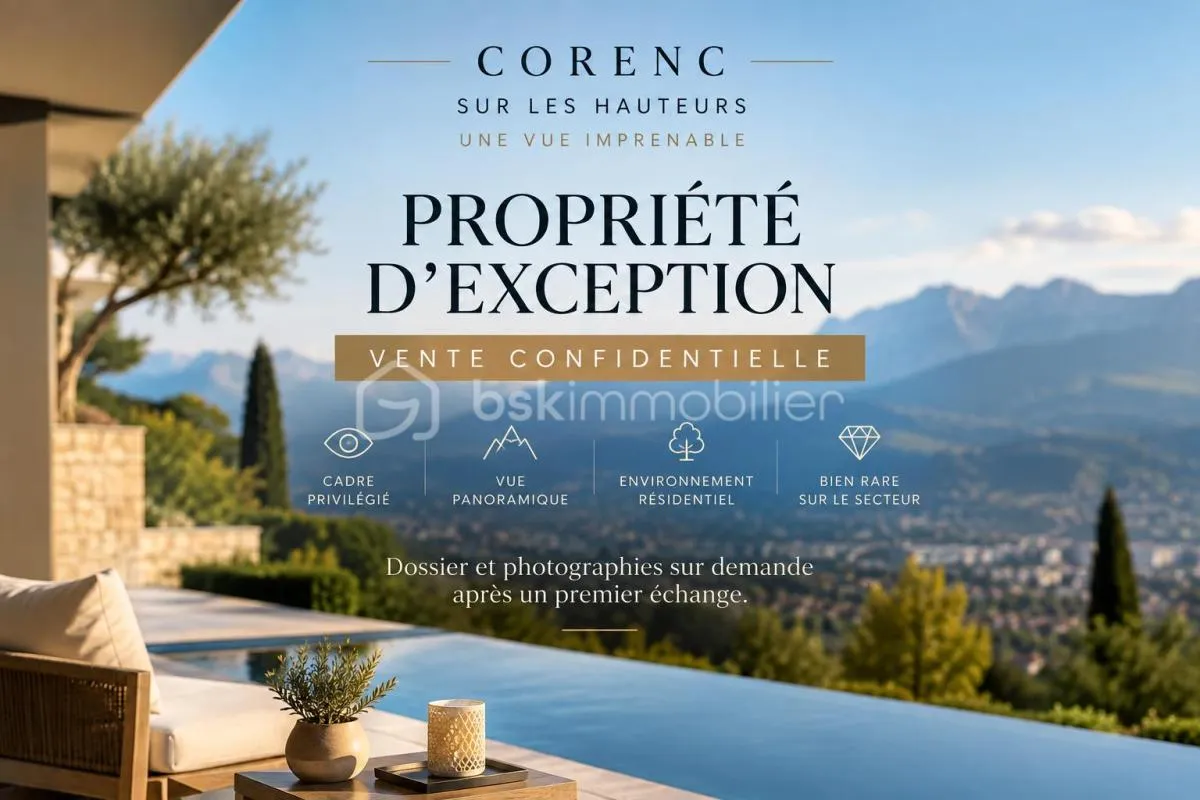 CORENC – PROPRIÉTÉ D’EXCEPTION DE 325 M² – VUE PANORAMIQUE – PISCINE ET JACUZZI