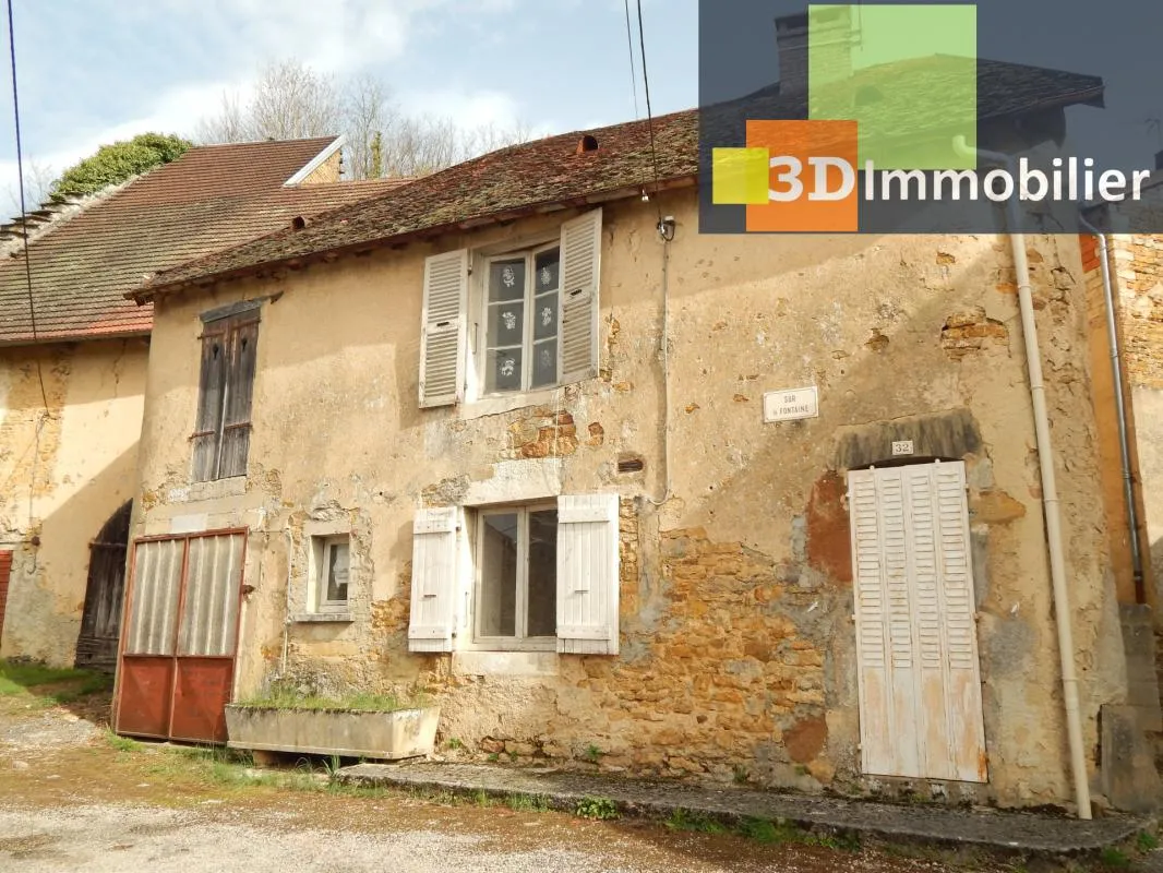 VENTE : SECTEUR SELLIÈRES (39230), À VENDRE MAISON DE VILLAGE EN PIERRE À RÉNOVER 75 M², terrain 458 m²