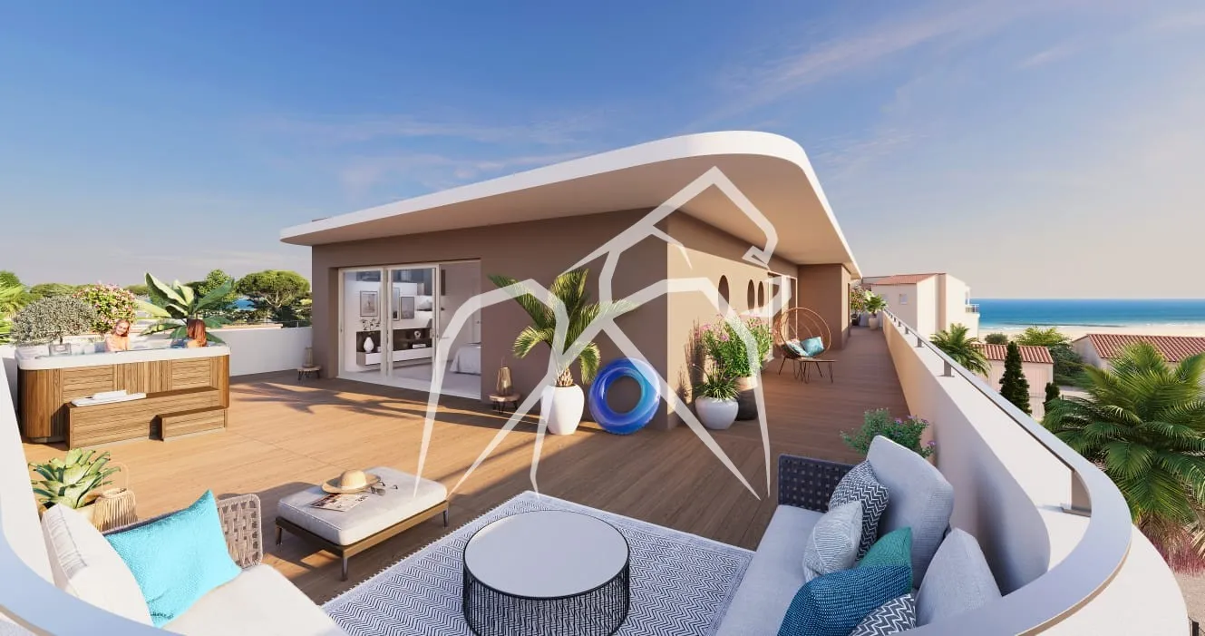 AGDE – PENTHOUSE T4 122 M² – 170 M² DE TERRASSE – VUE MER PANORAMIQUE
