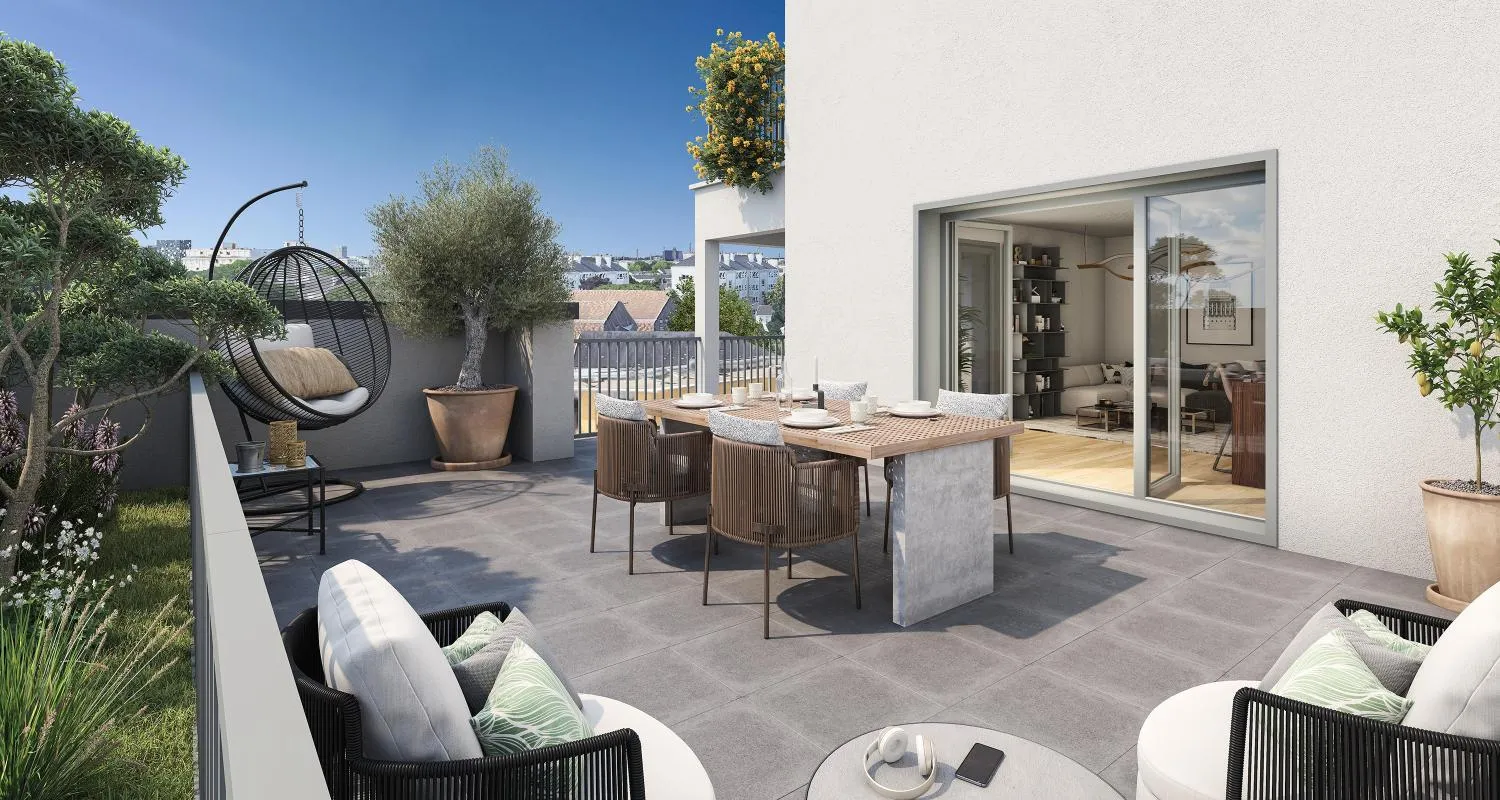 4 PIECES EN ETAGE AVEC TERRASSE