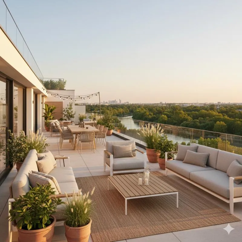 RARE – Duplex 5 pièces au dernier étage, avec grande terrasse 31 m2 - 2 parking - Proche RER B