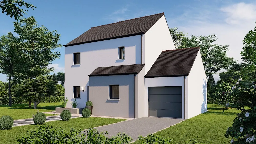 Maison étage (90M²) – 4 chambres – Plélan le Grand
