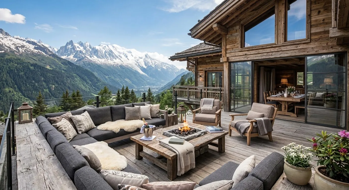 - SUPERBE CHALET avec TERRASSE, JARDIN PRIVATIF, GARAGE, aux portes du MONT-BLANC -