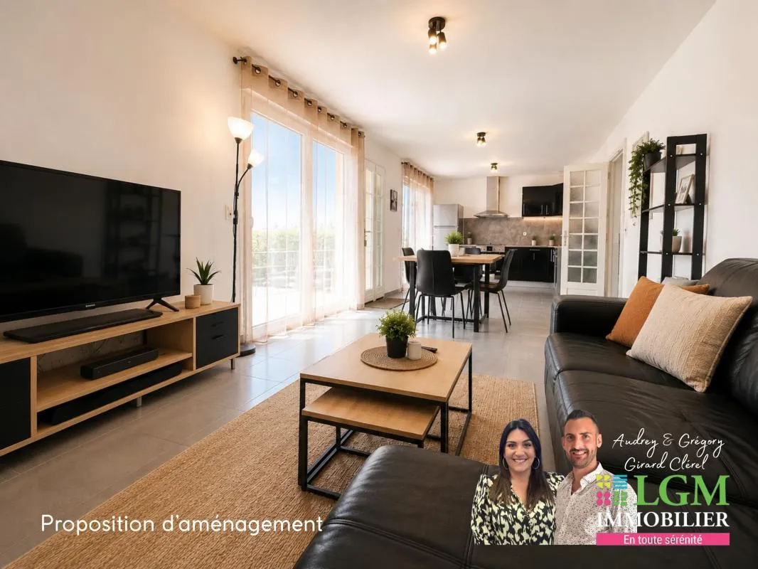 T5 en rez-de-jardin, 4 chambres, 220m2 de jardin, 2 places de parking