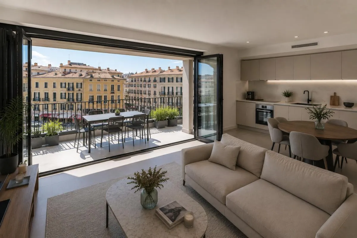 Superbe 3 pièces avec balcon – Secteur Port / Place Garibaldi