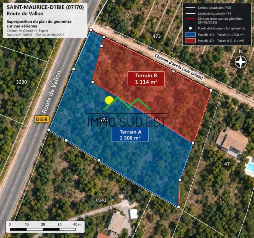 À VENDRE – TERRAINS À BÂTIR – LES SALELLES - SAINT MAURICE D'IBIE