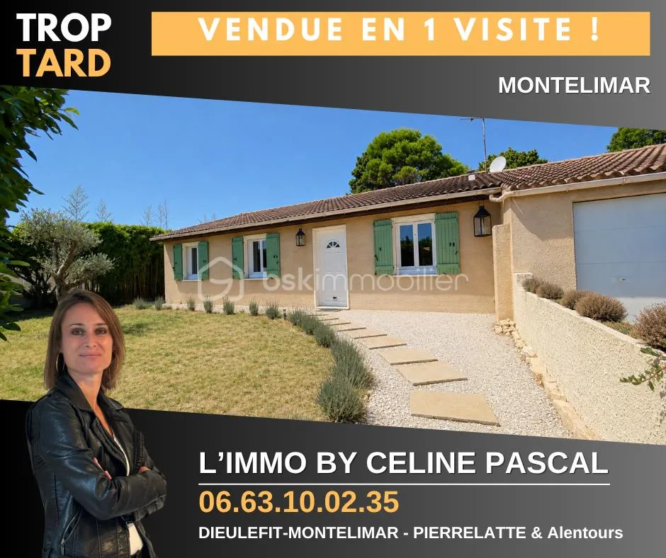 EXCLUSIVITÉ – MONTÉLIMAR – PLAIN-PIED RÉNOVÉ – TOUT À PIED – CALME ET SANS VIS-À-VIS