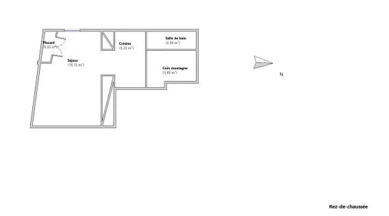 Appartement 2 pièces / 28 m² / 44 000 EUR / BARCELONNETTE