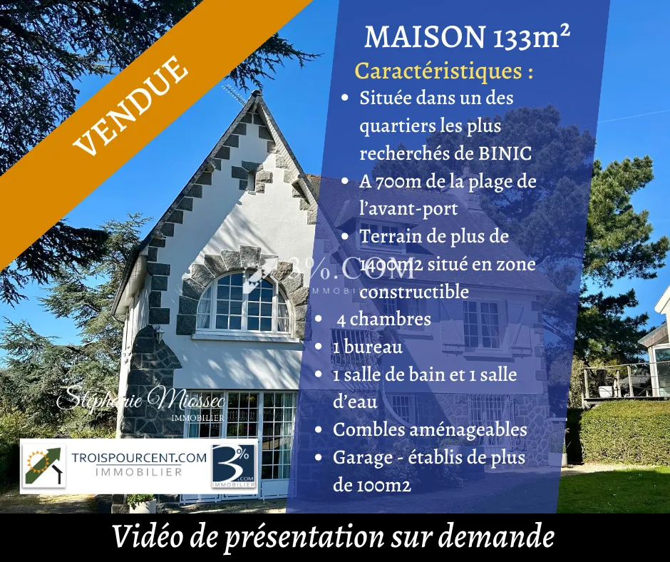Petite vue mer, à proximité de l'Avant-Port, maison des anné
