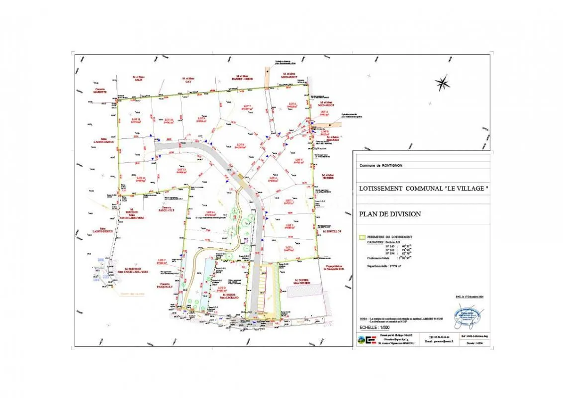 Terrain plat dans lotissement