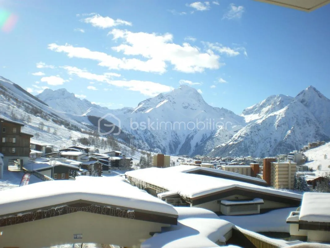 À Vendre – Studio 25 m² avec Balcon Vue Montagne – Pied des pistes – Les Deux Alpes, Village 1800