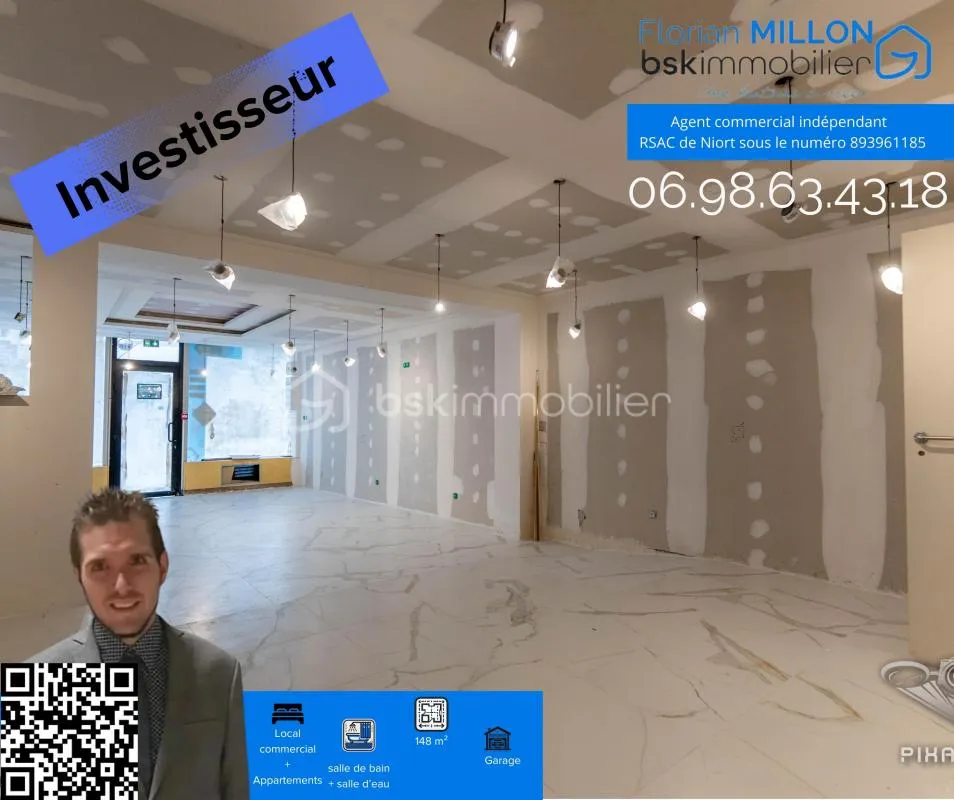 💼 Opportunité Investisseur – Immeuble à fort potentiel en hyper-centre de Cerizay (79)