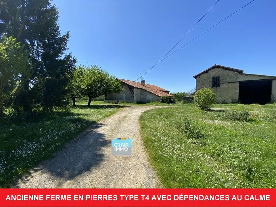 ANCIENNE FERME  EN PIERRRES TYPE T4 AVEC DÉPENDANCES