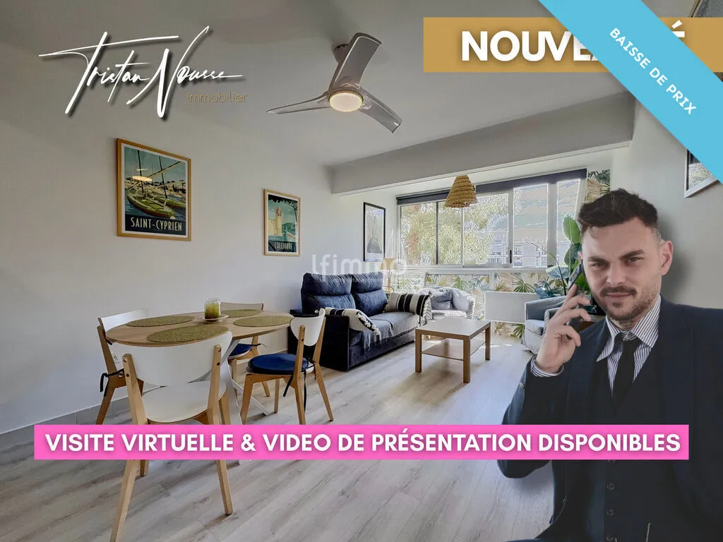 Appartement T2 de 36 m2 - 1er étage - Saint Cyprien - Le Port