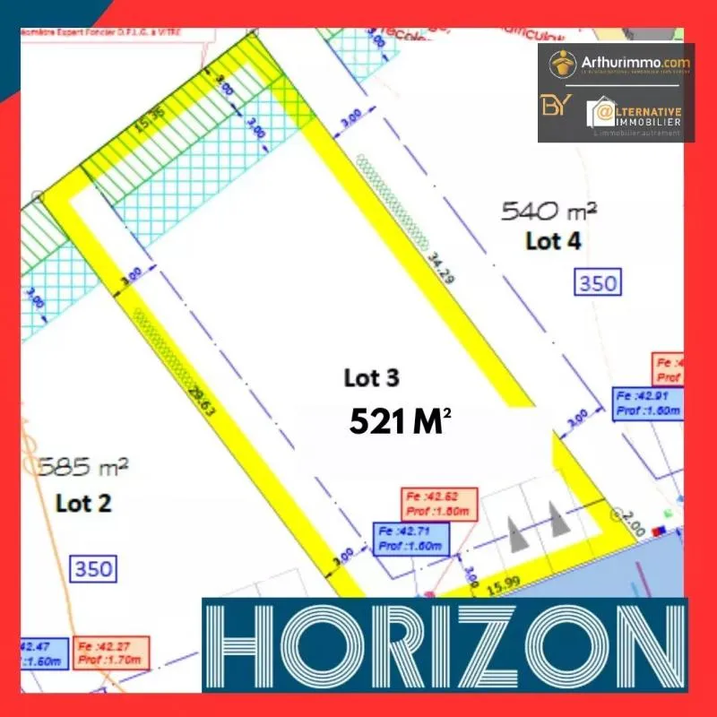 Terrain à bâtir, CHATEAUBOURG, 521 m², libre de constructeur