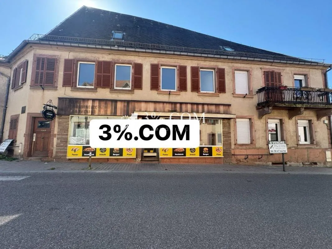3%.COM Local commercial loué au centre de Dettwiller