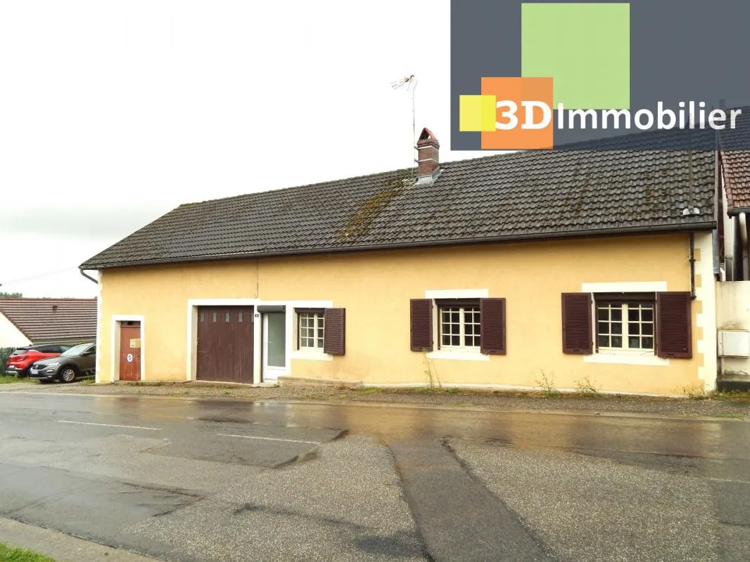 VENTE : BLETTERANS centre (39), À VENDRE MAISON PLAIN-PIED 85 M², 2 CHAMBRES, GARAGE, TERRAIN