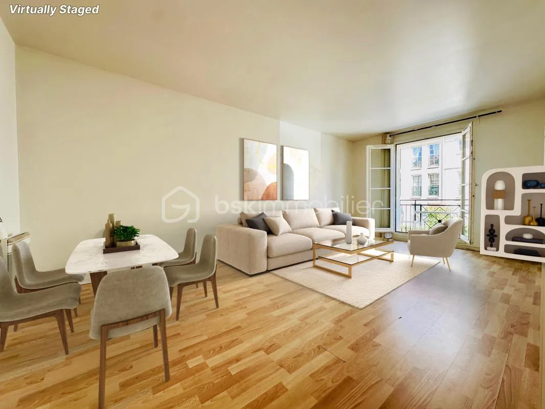 Appartement 2 pièces 51 m² avec balcons et parking – Cergy Port