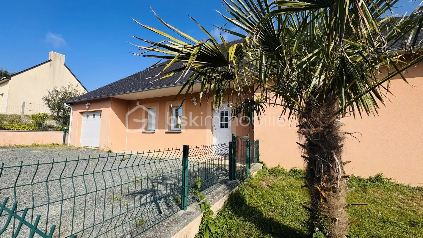 Maison de plain-pied – 3 chambres + garage – Secteur résidentiel à Créhen