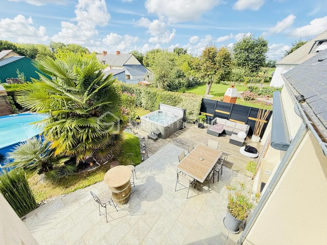 Maison familiale 130 m² – 5 chambres – Piscine & jacuzzi – Mordelles NON MITOYENNE