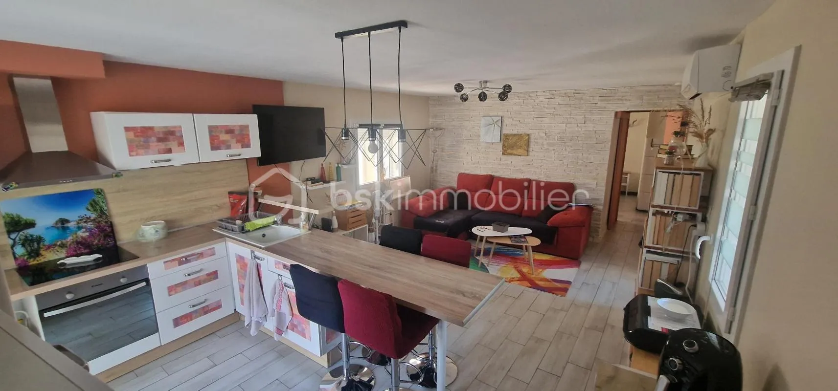 Maison R+1 avec grand garage et cour arborée