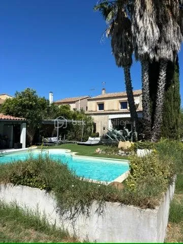 Cournonterral – Villa 3 faces avec jardin méditerranéen et pool house