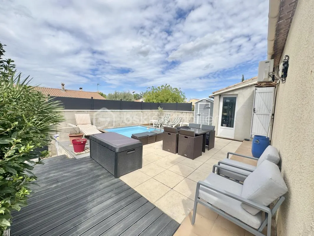 Charmante maison T4 à Boujan-sur-Libron avec terrasse piscine et garage