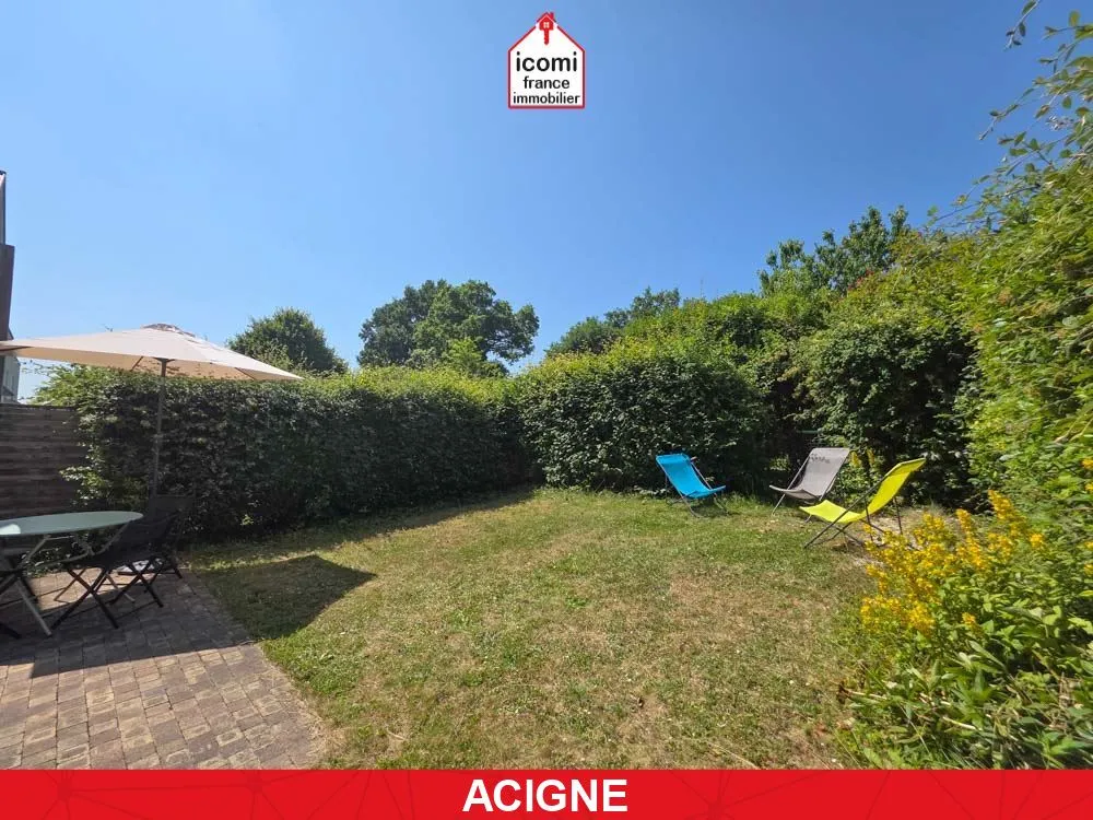 ILLE-ET-VILAINE - Acigné (35690) - A VENDRE - DUPLEX AVEC JARDIN PRIVATIF - PIECE DE VIE DE 40M AVEC ACCES JARDIN - 3 CHAMBRES - GARAGE ET PARKING 3 VOITURES - AUCUNS TRAVAUX - RARE