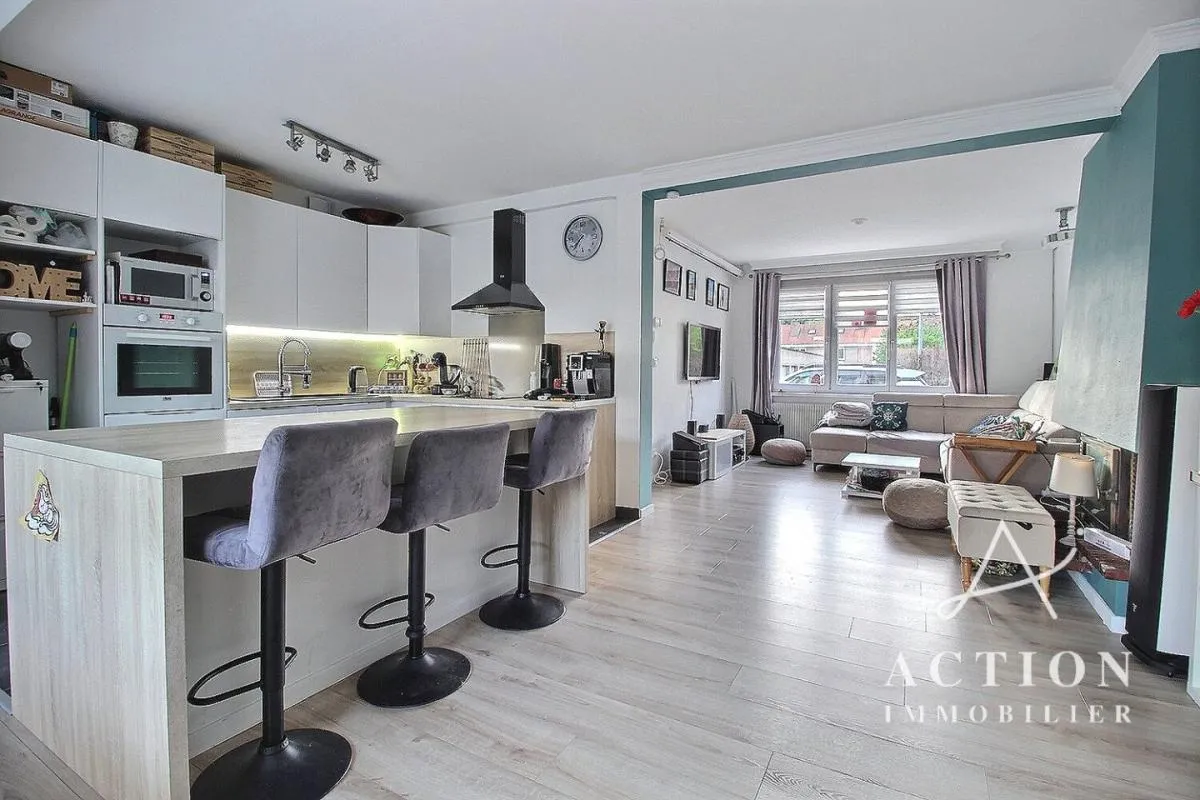 Maison on pose ses meubles 92m², 3 chambres, Jardin Sud 80m², Garage, Cave