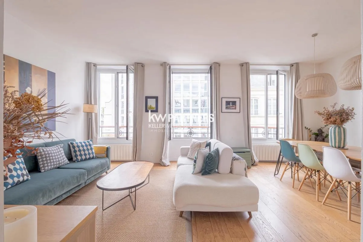 Vente bel appartement lumineux 3 pièces de 68m2 Paris 2