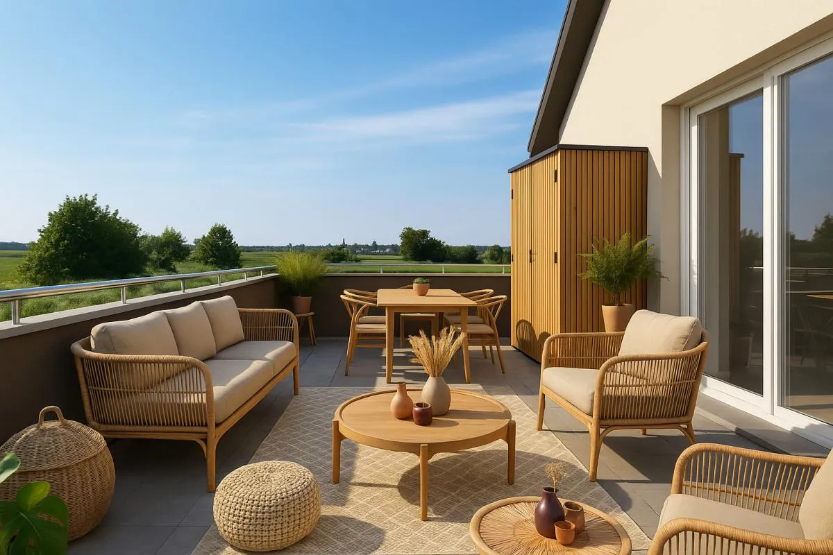 DUPLEX AU COEUR DES CHAMPS ET GRANDE TERRASSE