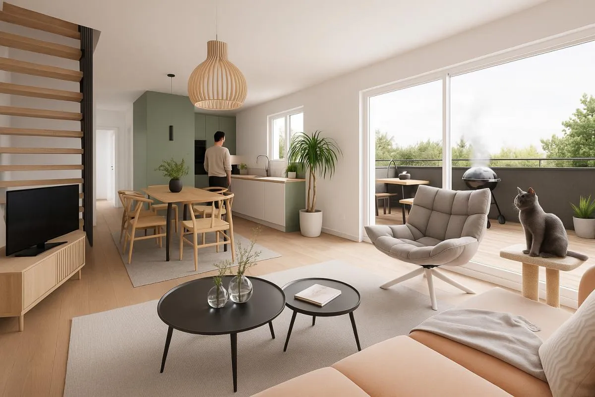 T3 en duplex avec vaste terrasse