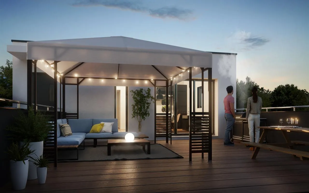 4 pièces avec grande terrasse ensoleillée de 32 m²