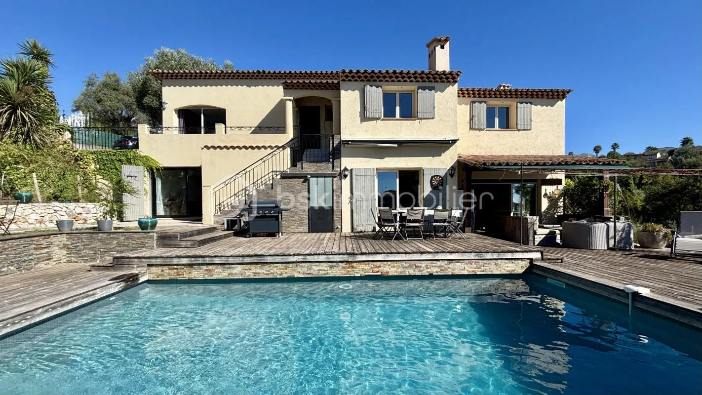 Villa familiale avec appartement indépendant – Vue dégagée – La Colle-sur-Loup