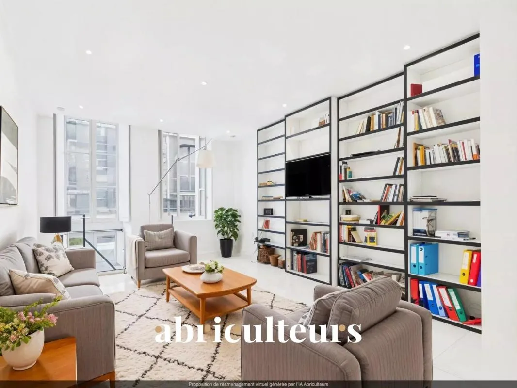 Appartement rénové de 128 m² à usage mixte (habitation, bureaux, Airbnb) dans le quartier de Pey-Berland à Bordeaux