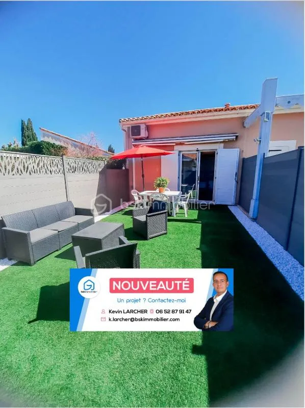*** Maisonnette T3 avec jardin avec piscine à PALAVAS ***