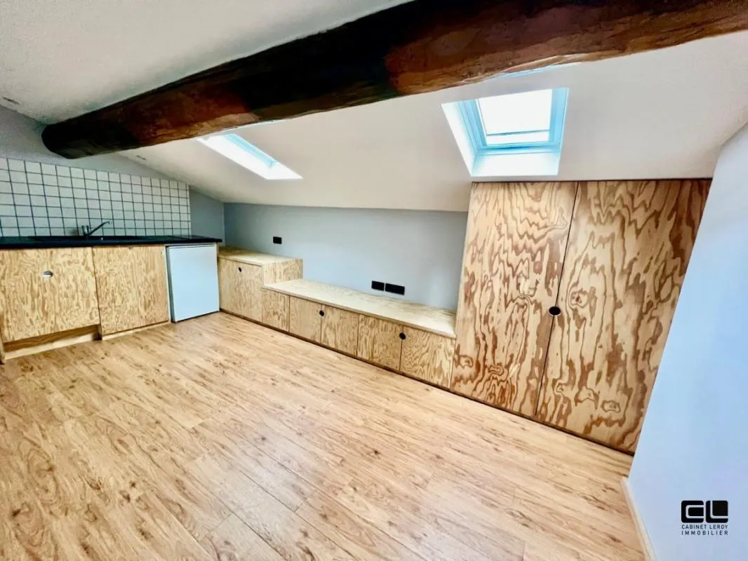 Studio de 14.05m²carrez (20m² utiles) rénové, proche Valmy